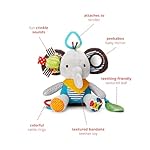 Skip Hop Bandana Buddies Baby Activity and Teething Toy with Multi-Sensory Rattle and Textures, Elephant - Image 2
