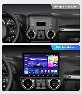 11.5 inch (4G+64G) Car Radio Stereo Upgrade for Jeep Wrangler JK 2007-2018 Dodge Grand Caravan 2011-2020 Dodge Ram 2009-2012 with Wireless CarPlay Android Auto GPS Navigation