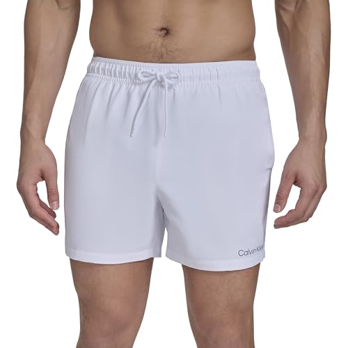 Calvin Klein Men's Swim Swim Trunk,White,XX-Large