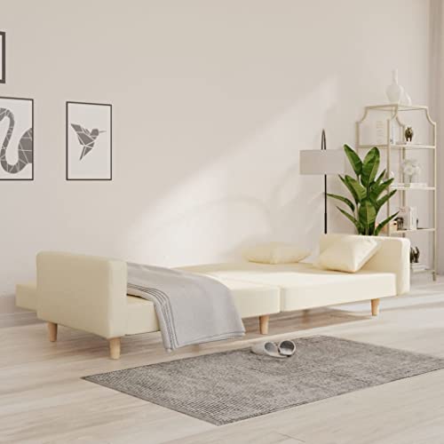Sofá moderno con función de cama convertible y 2 almohadas de salón 4