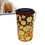 Weatherproof Solar Lanterns, LED Lighting Outdoor, Solar Lights with Hanging Hook, Waterproof Lantern with Warm Glow, Outdoor Lighting for Yard Backyard Porch Farm, Balcony Lawn Pathway Walkway