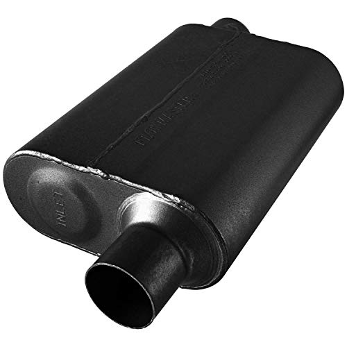 Flowmaster 8042543 40 Series Muffler 409S - 2.50 Offset In / 2.50 Offset Out - Aggressive Sound Black #TOP1