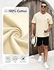 Lonya Men’s Oversized T Shirt Summer Short Sleeve Palm Tree Graphic T-Shirts Crew Neck Cotton Casual Beach Tee Shirt Tops Loose Fit Beige,XXL #4