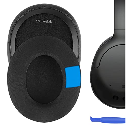 Geekria Almohadillas de Gel Refrescante de Repuesto para Auriculares Sony WH-CH700N, WH-CH710N, WH-CH720N, Cojines de Oreja con Guía en Video (Negro) miniatura 1