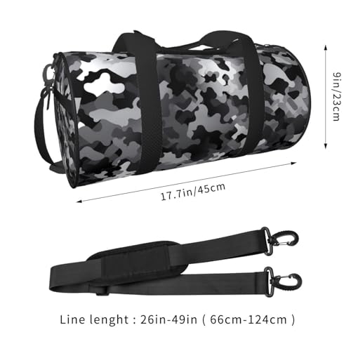 Travel Duffel Bag Lightweight Carry On Weekender Overnight Bags Black White Gray Camouflage Sports Tote Gym Backpack with Adjustable Strap Hospital Bags Foldable Luggage Bag for Women Men2