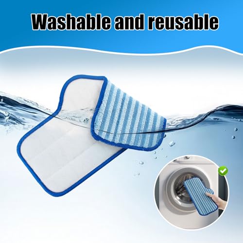 Yuunaie Steam Mop Pads for Dupray Neat Steam Cleaner, 6 Pack Neat Washable and Reusable Microfiber Pads for Dupray Steam Cleaner, Accessories for Dupray Neat Steam Cleaner