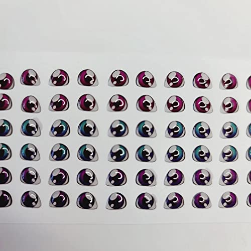 Adhesive Resin Eyes for Clays MF 73 PP (6X5 MM) 60 Units