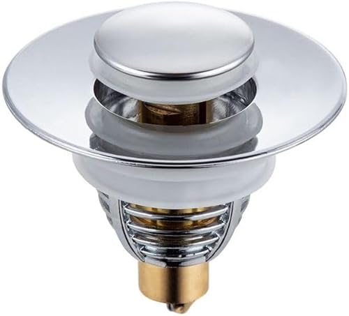 Tappo Lavandino Bagno Ultimo modello, Tappo Bidet Universale Pop up easy on，Tappo di scarico in placcato metallo inossidabile -tappo lavello cucina universale, lavabo, foro da 34 mm