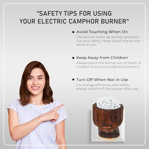 Image of Vedic Kapoor Dani Electrical Camphor Kapoor Burner Holder Essential Oil Fragrance Electric Wooden Kapoor Dani for Home & Office(Design Color May Vary, Pack of 1)