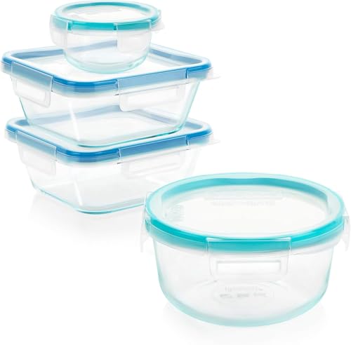Snapware Total Solution Pyrex Glass Food Storage Container Set (8-Piece)