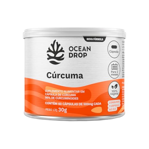 Cúrcuma padronizada Ocean Drop 95% - 60 cápsulas de 500mg