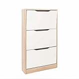 HOGAR24 ES | Zapatero de 3 Trampones | Color Cambrian y Blanco | Medidas: 60 x 109 x 18 cm