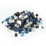 Starfire Glass 10-Pound Fire Glass with Fireplace Glass and Fire Pit Glass, 1/2-Inch, Cobalt Blue (Reflective Supreme)