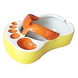 Outdoor ashtrays for Patio Creative Personality Slipper Shape Ashtray Fashion Bedroom Living Room for Cigarette Ash Holder Ceramic Ash Tray Cigar ashtrays (Color : B)