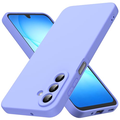 Suitable for Samsung Galaxy A17 4G/5G Phone Case [Liquid Silicone Cover] [Microfiber Interior] Rubber Silicone Gel TPU Liquid Shockproof Case for Samsung Galaxy A17 4G/5G - Purple
