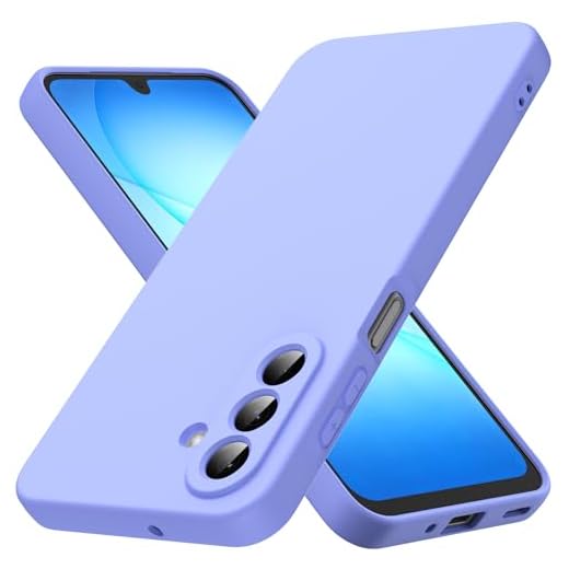 Suitable for Samsung Galaxy A17 4G/5G Phone Case [Liquid Silicone Cover] [Microfiber Interior] Rubber Silicone Gel TPU Liquid Shockproof Case for Samsung Galaxy A17 4G/5G - Purple