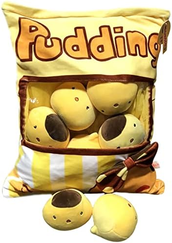 Cute Snack Pillow Stuffed Animal Toys Pudding Decorative Removable Kitty Cat Dolls Creative Toy Gifts for Teens Girls Kids (A12)