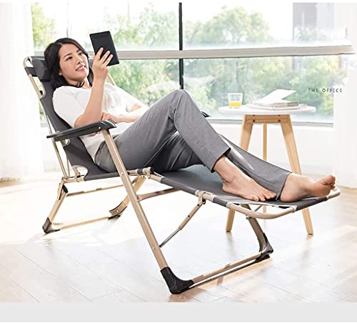 Tist Folding Lounge Chair, Office Nap Bed, Beach Nap Chair, Backrest, Home Balcony, Leisure (Size : Black) #TOP2