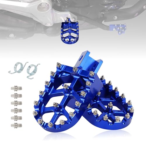 BAOUFF CNC 7075 Aluminum Foot Pegs for TW200 1987-2025-Blue
