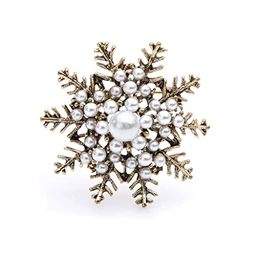 Broches de perles rétro pour femmes bijoux de fleurs en alliage vintage