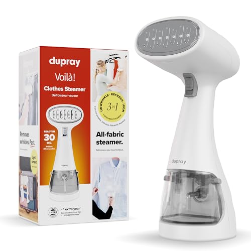 Dupray Voila 3-in-1 Vaporizzatore Portatile – Steamer a Mano per Abiti, Tessuti e Casa
