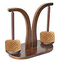 JasCherry Magnetischer Garnhalter Aus Holz - Drehbarer Garnwickler Für Stricker