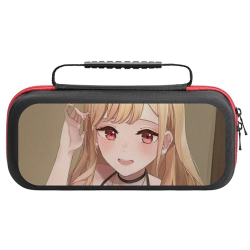 Switch ケース かわいい 着せ恋 喜多川海夢 スイッチ 収納ケース カバー ナイロン素材 全面保護 防塵/防水/防汚/耐衝撃 26x11.5x5.2cm Switchに対応 保護用ハードケース 大容量な収納力 アクセサリーポーチ Switch本体/ゲ