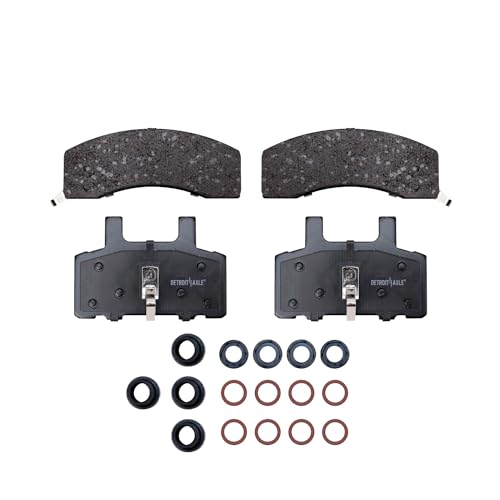 Image of Detroit Axle - Front Brake Pads for GMC C1500 C2500 K1500 K2500 K3500 Suburban Savana 2500 3500 Yukon, Ceramic Brake Pads w /Hardware Replacement