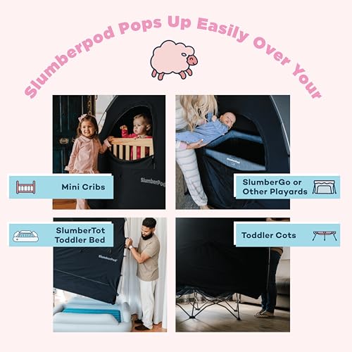 SlumberPod The Original Blackout Sleep Tent Travel Essential for Babies and Toddlers, Mini Crib and Pack N Play Cover, S - Additional View