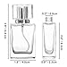 Foraineam 8 Pieces 30ml / 1 oz. Fine Mist Perfume Spray Bottles, Clear Glass Cosmetic Atomizer Bottle, Refillable Travel Perfume Bottles Empty Fragrance Essential Oil Container with Spray Applicator
