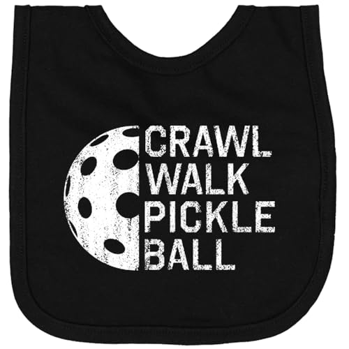 inktastic Crawl Walk Pickleball Newborn Bib