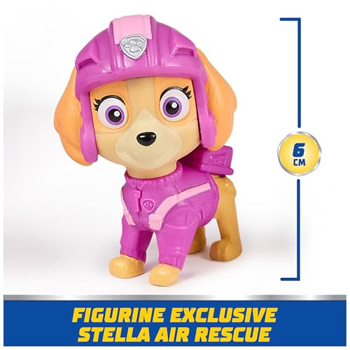 Paw Patrol - Pat Patrouille - Véhicule Figurine Stella Air Rescue - Voiture Figurine À Collectionner - Projectiles Mission Voltige - Pat Patrouille Véhicule - Voiture Enfant - Jouet Enfant 3 Ans Et +