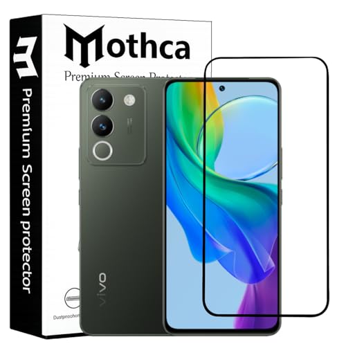 Image of Mothca Military-Grade Tempered Glass Screen Protector Compatible for Vivo Y200 / Y200E with Edge to Edge Coverage - Case Friendly, Anti-Scratch & Bubble-Free Installation Kit