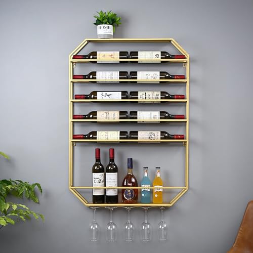 Soporte metálico para vino de pared, moderno y funcional miniatura 3