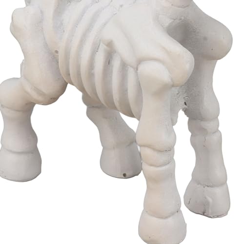 Squelette de vache Halloween en résine imperméable pour décoration extérieure de jardin et patio