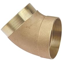 نيبكو الشكل رقم 806-2، 4 بوصة. كوع برونزي DWV بزاوية 45 درجة FTG x Cup، لحام