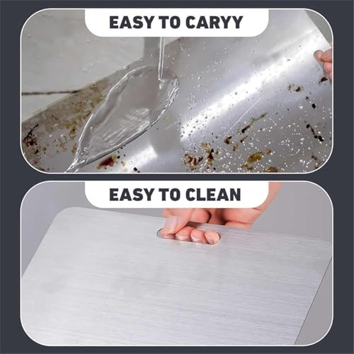Image of Titanium Cutting Board - 100% Pure Titanium Cutting Boards for Kitchen - Cutting Edge Hygiene & Durability, Cutting Boards for Home Kitchen Cooking (12.1 inch x 9 inch)