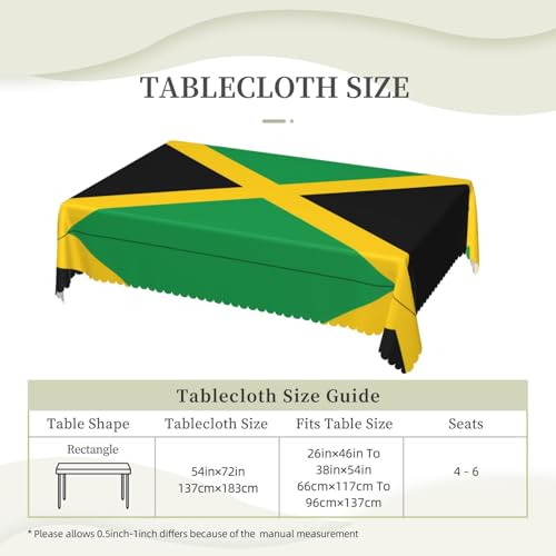 Nappe carrée Jamaïque en polyester lavable pour table rectangulaire - 6