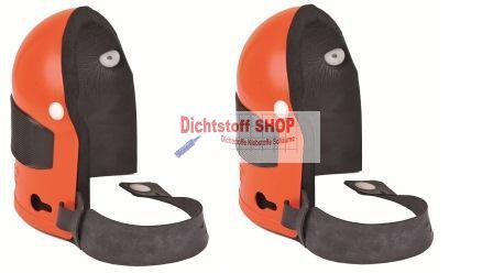 Preisvergleich Produktbild Nierhaus Knieschoner Fifty Nr. 21 (20d) Verschleißschutz weiß Gummiriemen