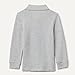 Amazon Essentials Boys' Uniform Long Sleeve Pique Polo Shirt, Light Grey Heather, Small