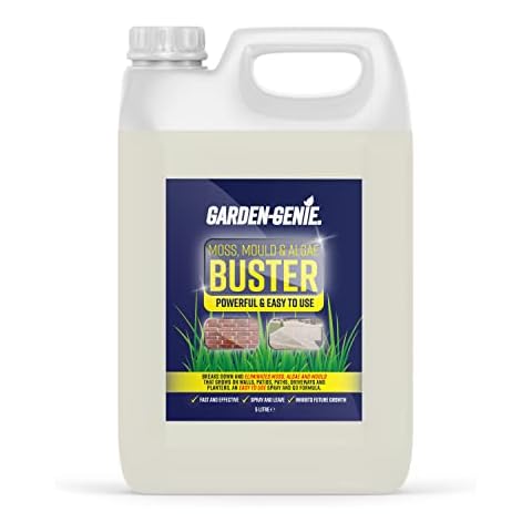 Garden Genie Moss, Mould & Algae Buster | Powerful Outdoor Treatment, 5 Litre Cover