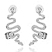Generic 2Pcs Schlange Stud Ohrringe Gebogene Schlange Geformt Schmuck Schlange Ohrringe Gothic Frau Ohr- Stud Geschenk Legierung Ohr Schmuck für Frauen Mädchen Silber