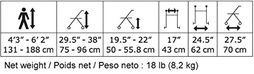 Hugo Mobility 700-961 Foldable Rollator Walker With Seat And Saddle Bag, Red #TOP6