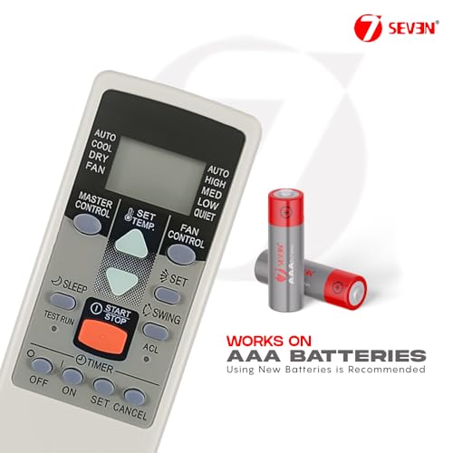 Image of 7SEVEN Compatible with O General AC Remote Control AR-JE6 Model 23S Suitable for 1 1.5 2 Ton Spilt OG Air Conditioner - Match Key by Key Exactly with Existing Remote Function