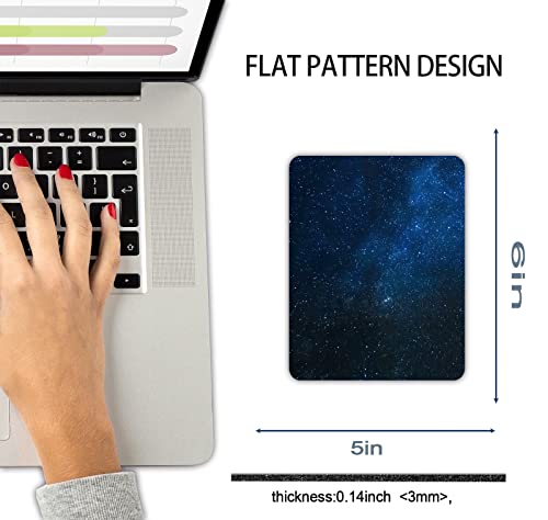 Small Mouse Pad Mall, Only Takes Up Mouse Space, Mini Travel Carry Washable Lycra Non-Slip Rubber Base, Office, Small Space, 5X6Inches #TOP2