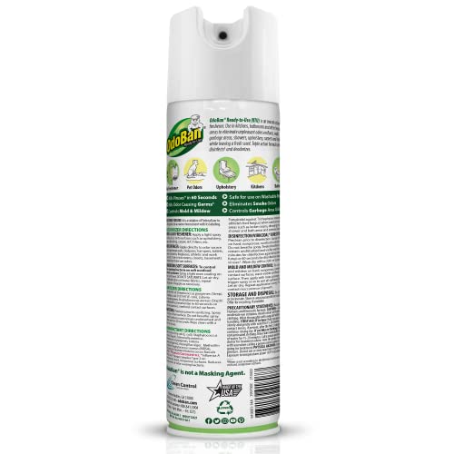 OdoBan Ready-to-Use Disinfectant and Odor Eliminator, Set of 2, 14.6 Ounce 360-Degree Continuous Spray Air Freshener and 1 Gallon Multi-Purpose Cleaning Concentrate, Original Eucalyptus Scent