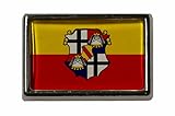 Pin aus Metall und Acrylglasplatte