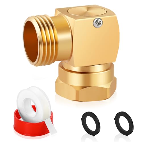 Boltigen 90 Degree Hose Swivel Elbow, Brass 3/4 GHT Garden