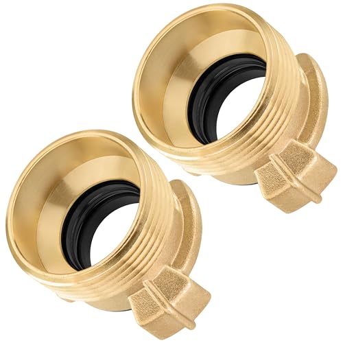 Poppstar 2x raccordo rapido in ottone con filettatura esterna da 1 1/4 pollice (filetto G 1 1/4 su raccordo a baionetta)