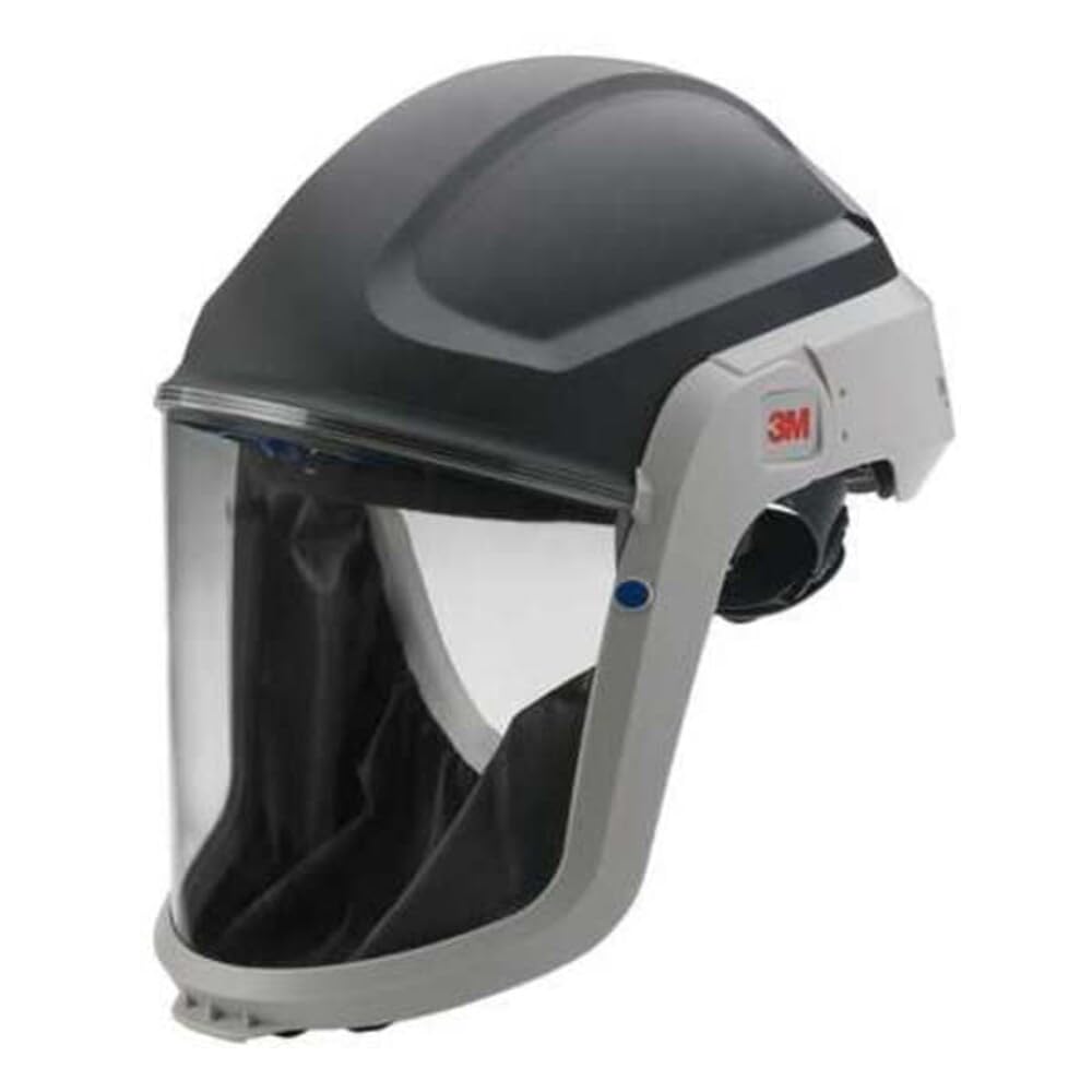 3M PAPR Versaflo Respiratory Hard Hat Assembly M-307, 1/Case Black | Premium Coated Polycarbonate Visor and Flame Resistant Face Seal, For Powered Air Purifying Respirator (PAPR)